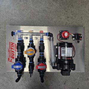 3/4″ Clear Manifold with 12V Pump Mounted